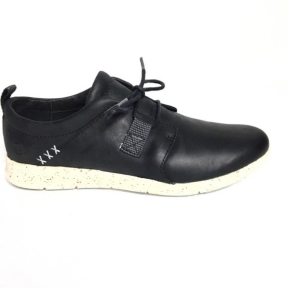 NWT Superfeet Birch Black Leather Casual Career Sneakers Shoes 6 - Picture 2 of 10